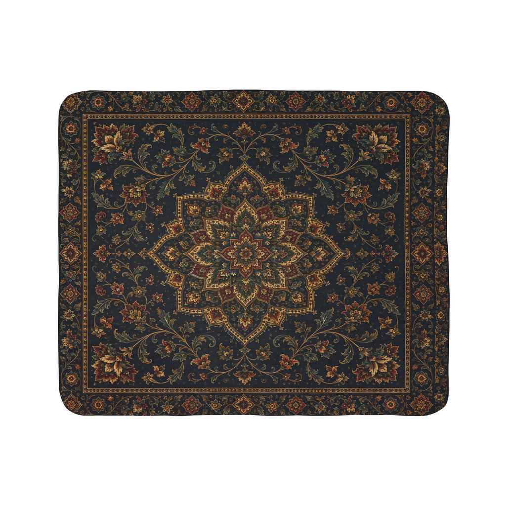 Midnight Caravan No. 01 Sherpa Blanket