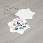 Ceramic Ornament - Meditating Figure on Lotus Flower Design