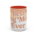 Best Dog Mom Ever Accent Mug — Premium 11oz & 15oz Ceramic Coffee Mug for Dog Moms