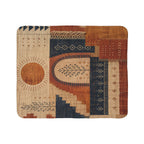 Desert Loom Sherpa Blanket - Sunwoven No. 01 Cozy Bohemian Throw, 50x60
