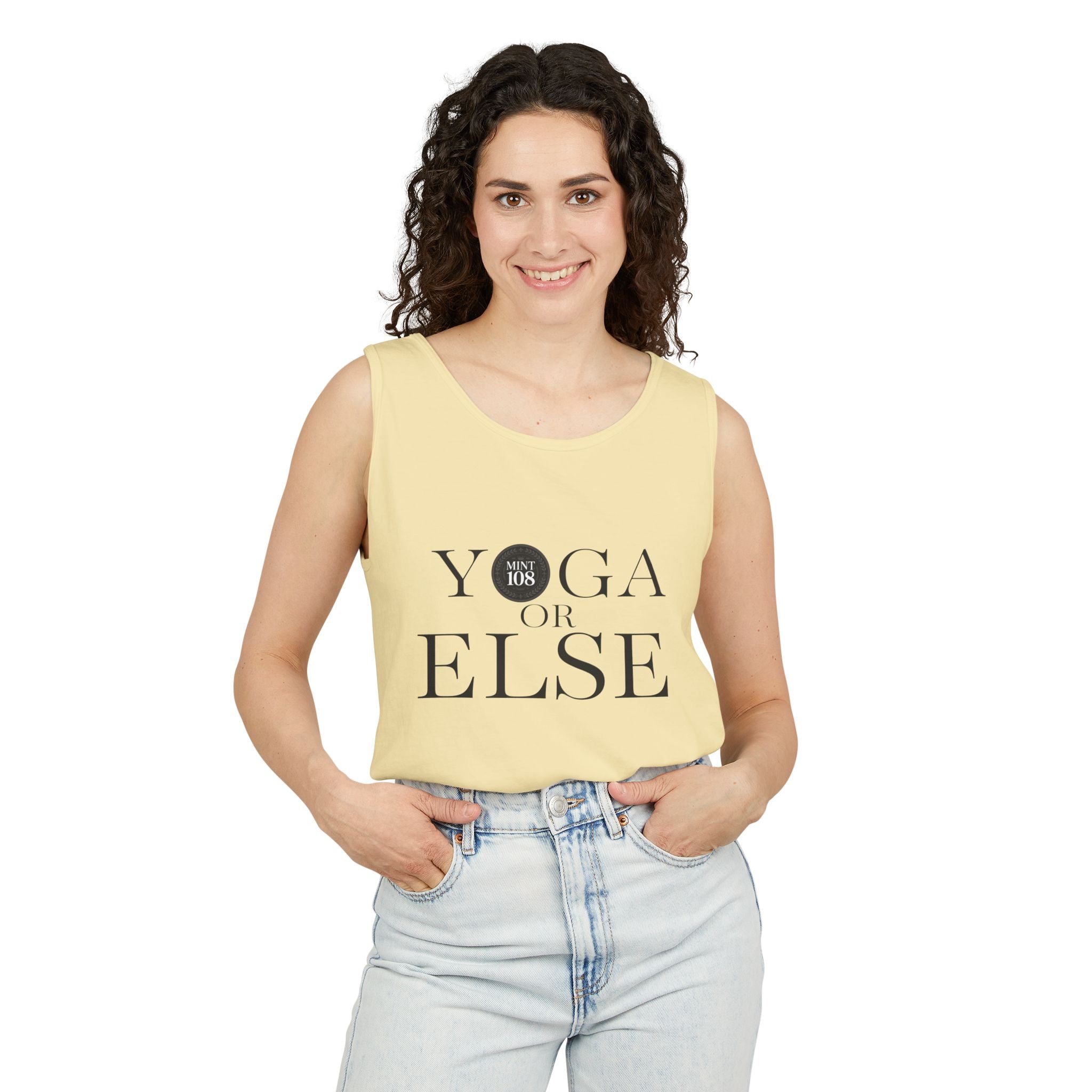 Yoga, or Else! Unisex Garment-Dyed Tank Top