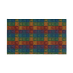 Buddha Tiles Pattern Hand Towel — Colorful Zen Kitchen & Bath Accent