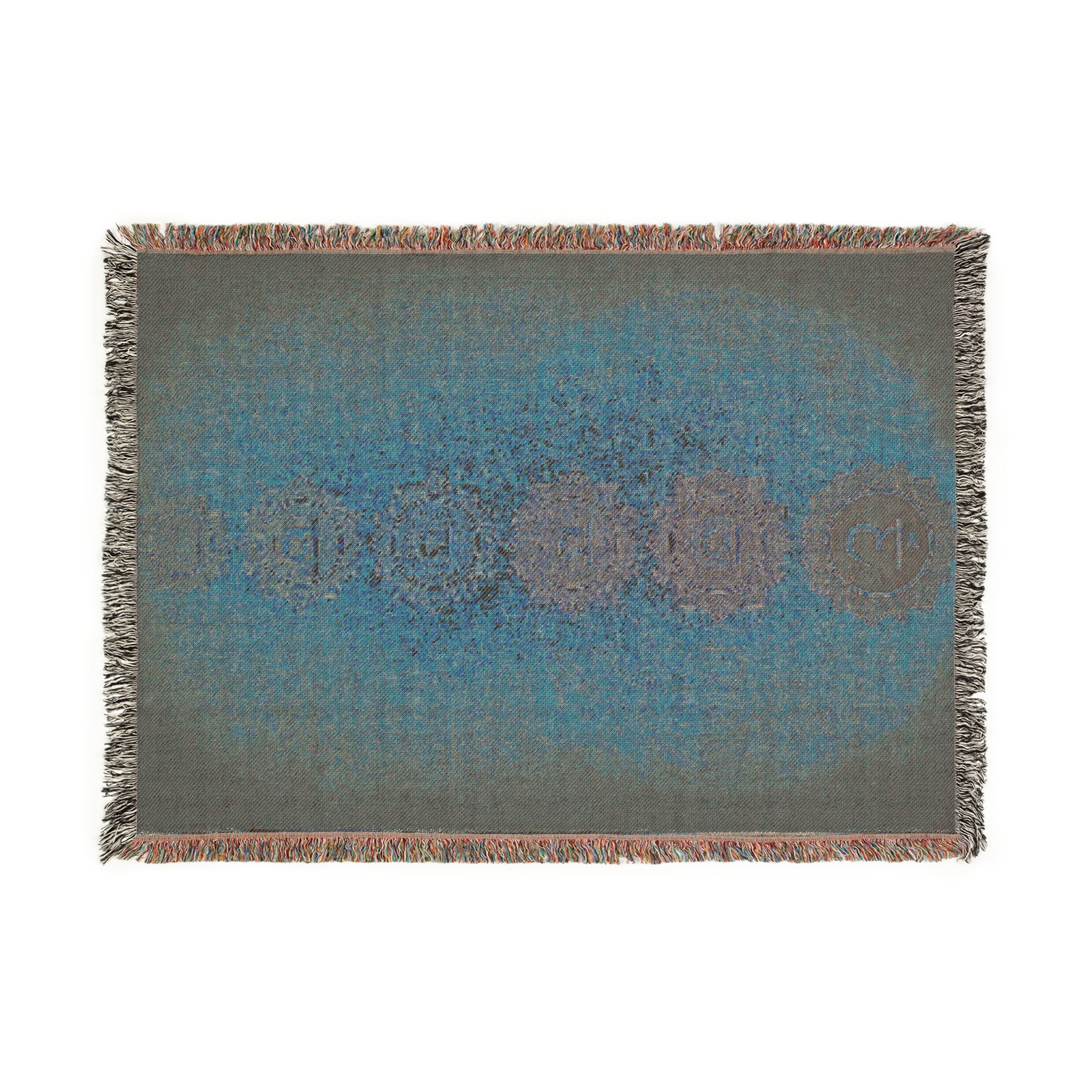 Chakra Symbol Woven Blanket — Meditation Yoga Throw