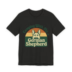 Camping German Shepherd