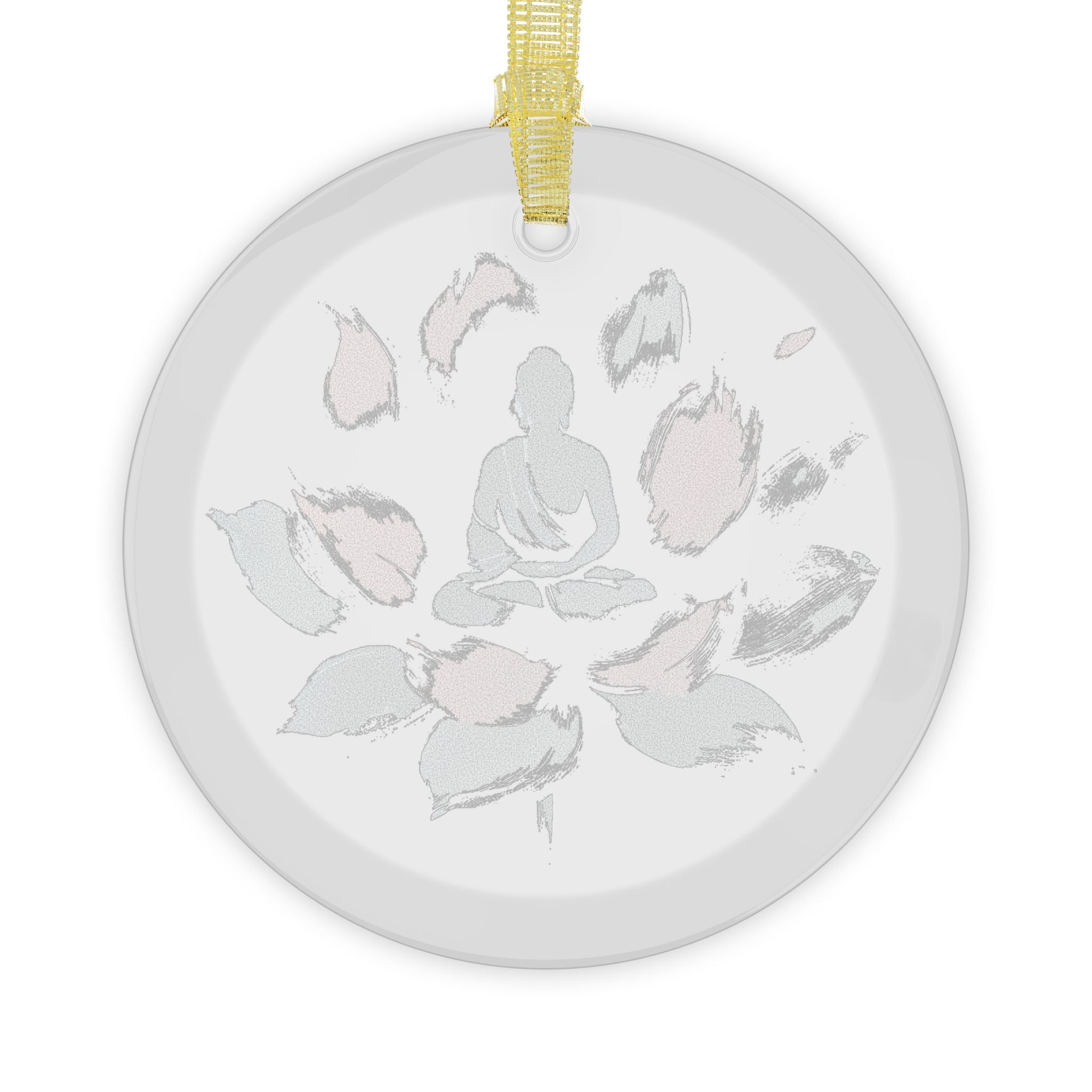 Glass Ornaments Meditation Silhouette