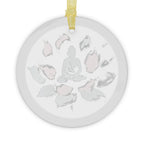 Glass Ornaments Meditation Silhouette