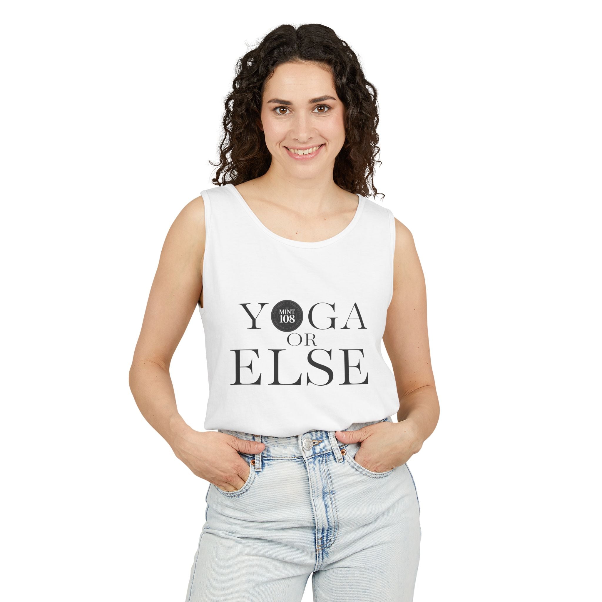 Yoga, or Else! Unisex Garment-Dyed Tank Top