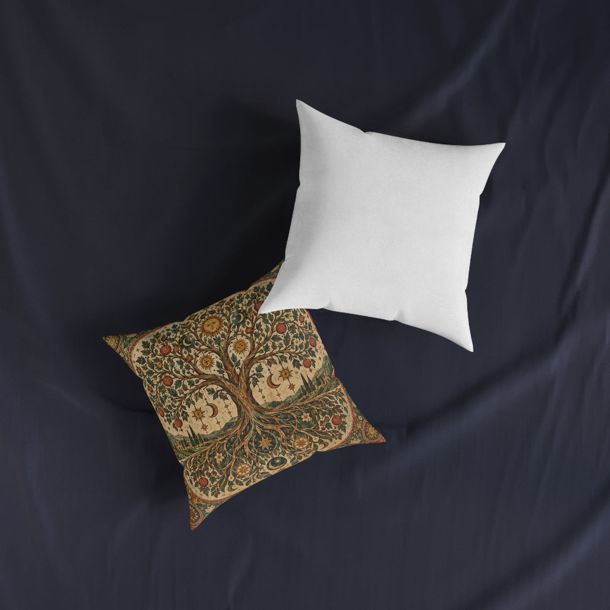 Nightbloom Nouveau Throw Pillow