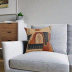 Desert Loom Throw Pillow - Sunwoven No. 01 Bohemian Accent Pillow, 18x18