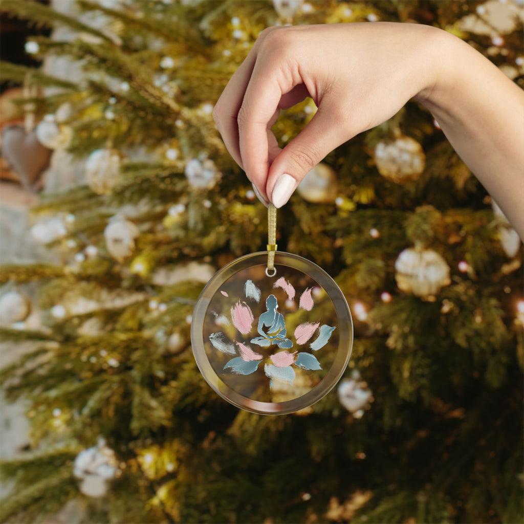 Glass Ornaments Meditation Silhouette