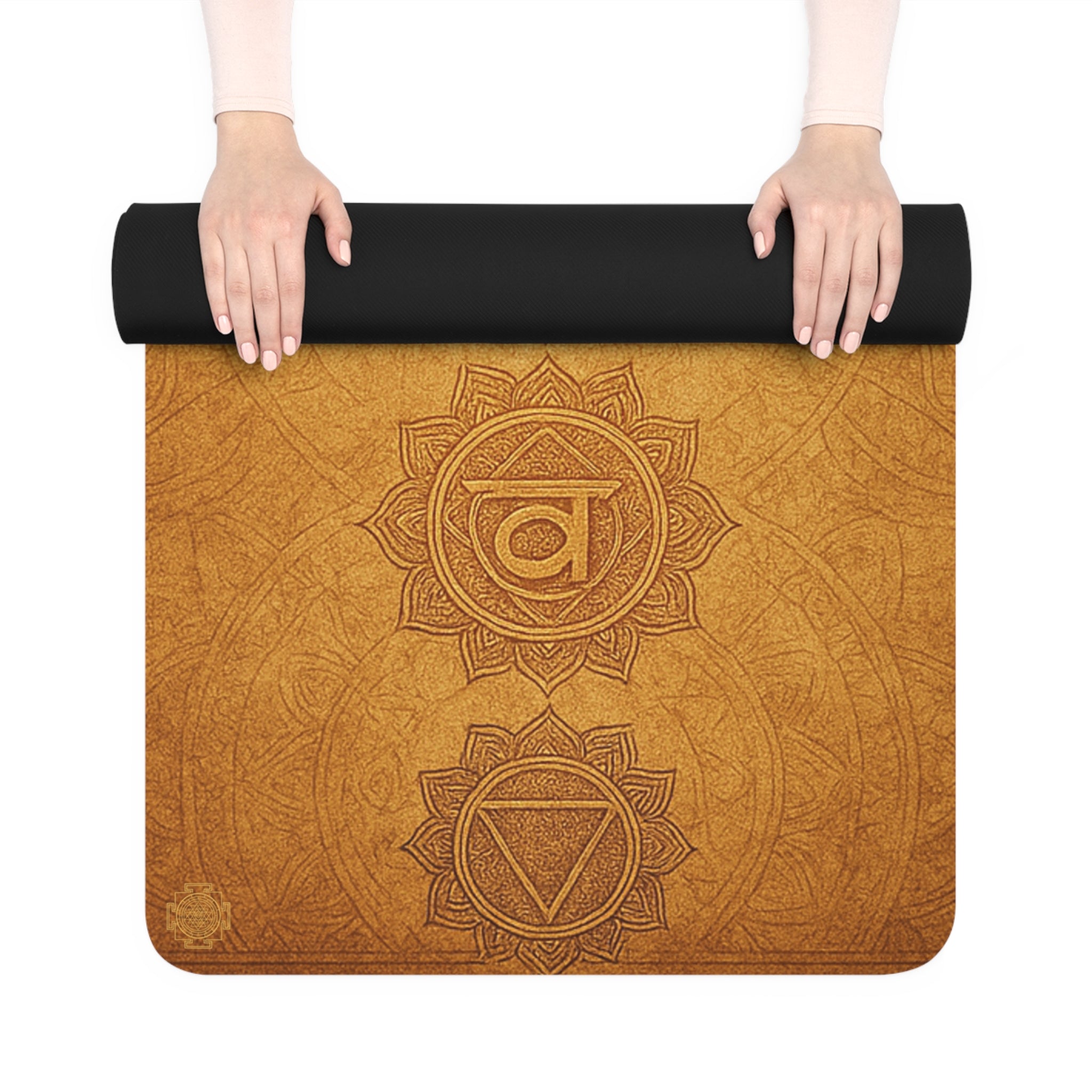 Rustic Chakra Alignment Yoga Mat — Elegant Eco Rubber, Non-Slip Meditation Mat