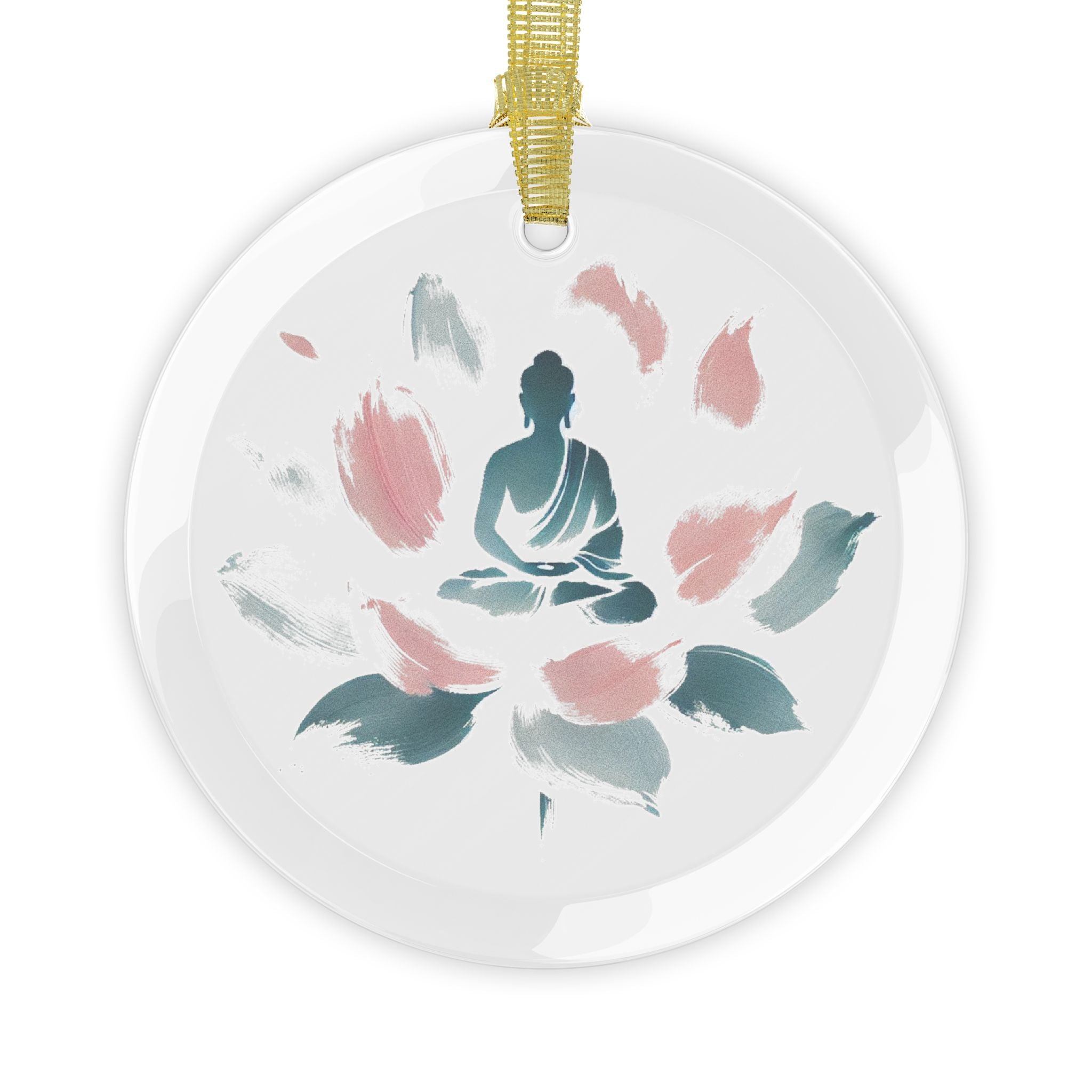 Glass Ornaments Meditation Silhouette