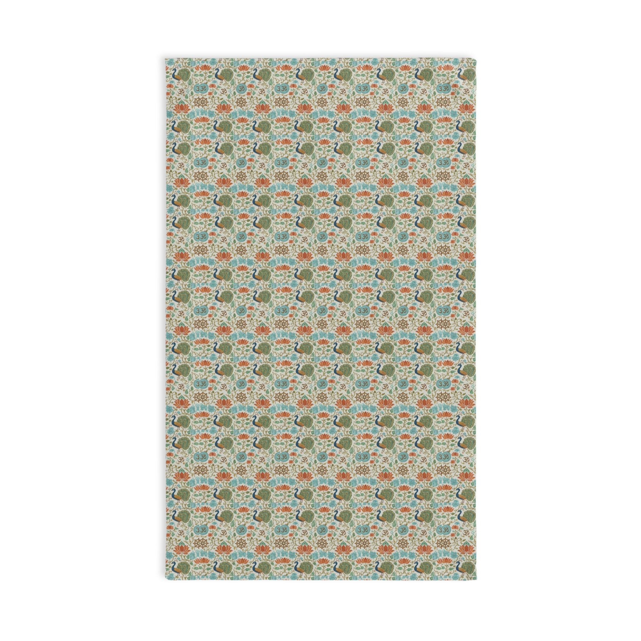 AUM Bird Pattern Hand Towel — Rustic Fall Kitchen Accent