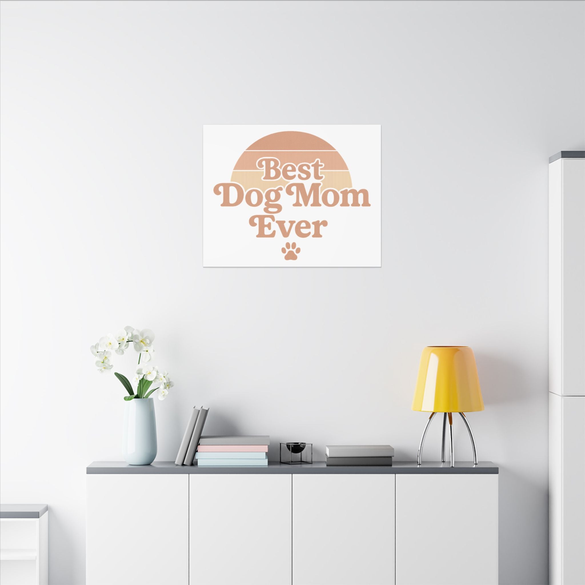 Best Dog Mom Ever Stretched Canvas Wall Art — Premium Dog Mom Gift