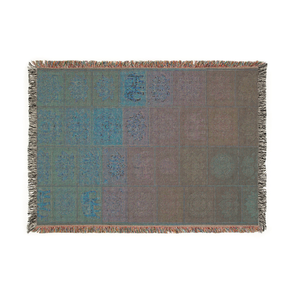 Woven Blanket - Ganesha and Lotus Design for Great Life