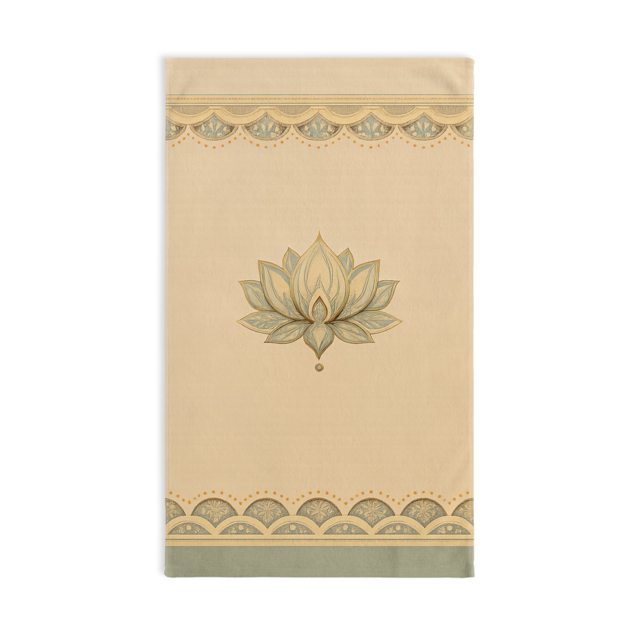 Lotus Spa Hand Towel — Neutral Zen Bathroom Décor