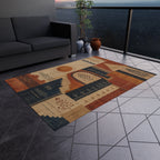 Desert Loom Area Rug - Sunwoven No. 01 Bohemian Woven-Look Rug, 5x7