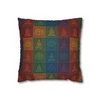 Buddha Lotus Patchwork Decorative Pillow