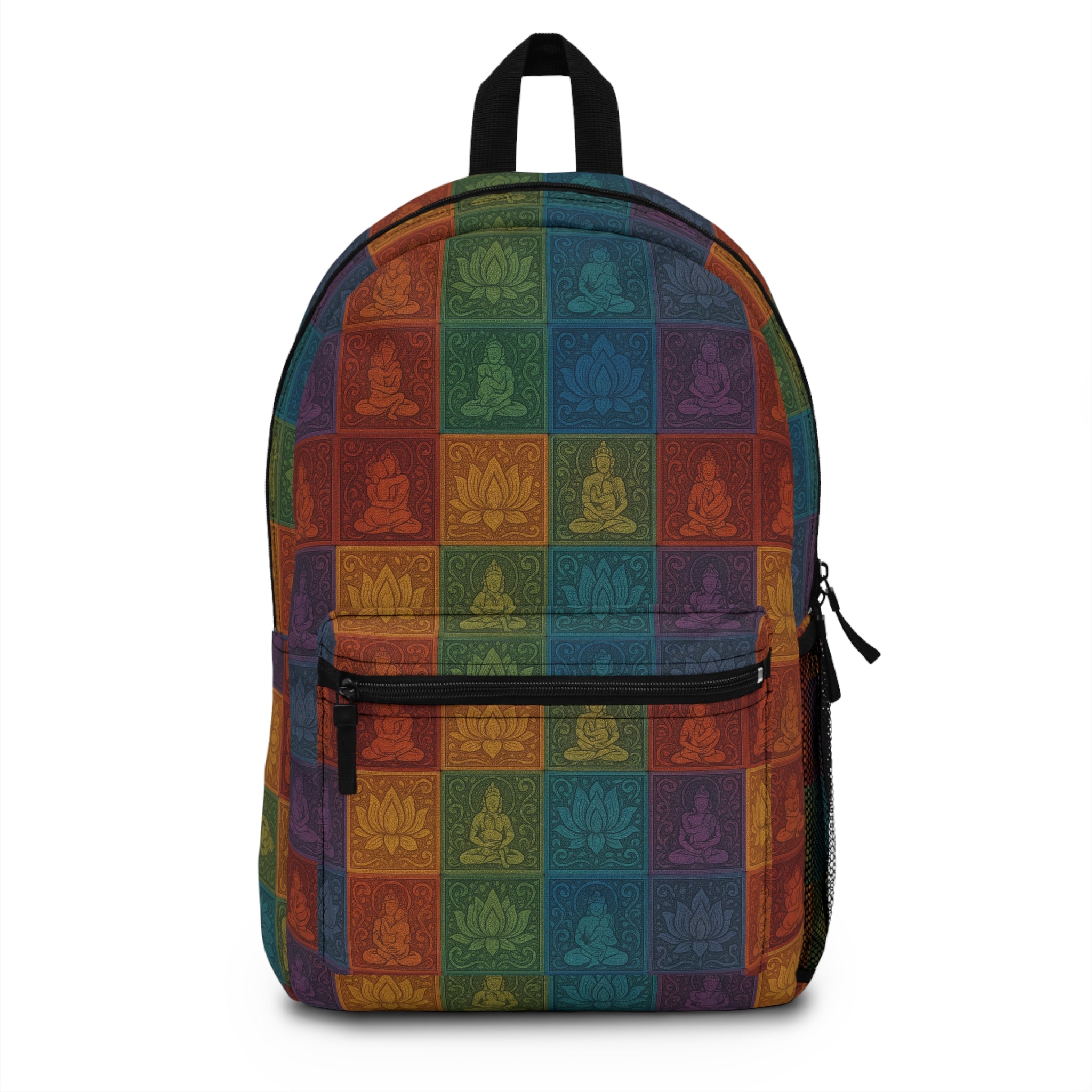 BohemianBuddha Lotus Patchwork Backpack – Colorful Meditation Travel Bag