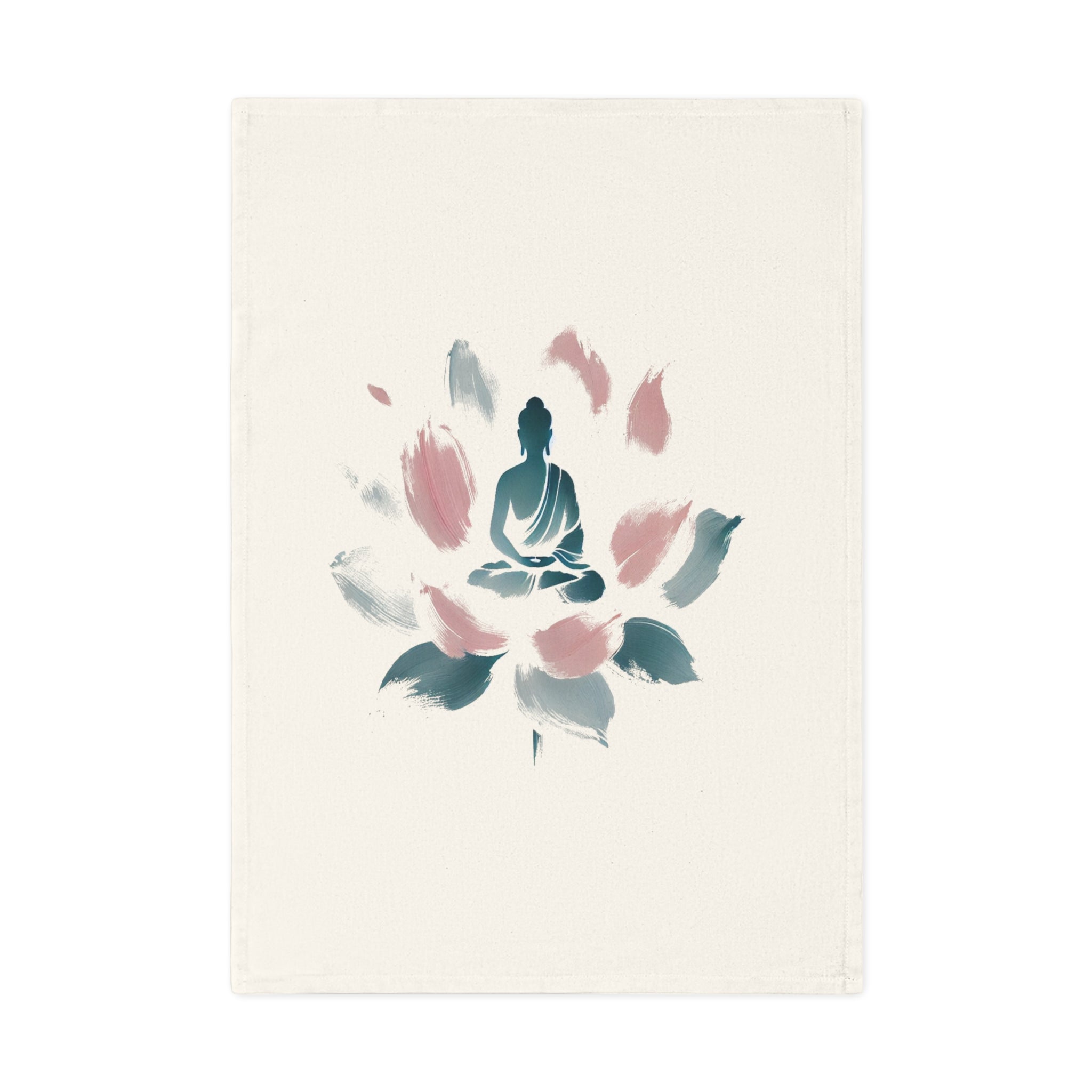 Meditating Figure Cotton Tea Towel