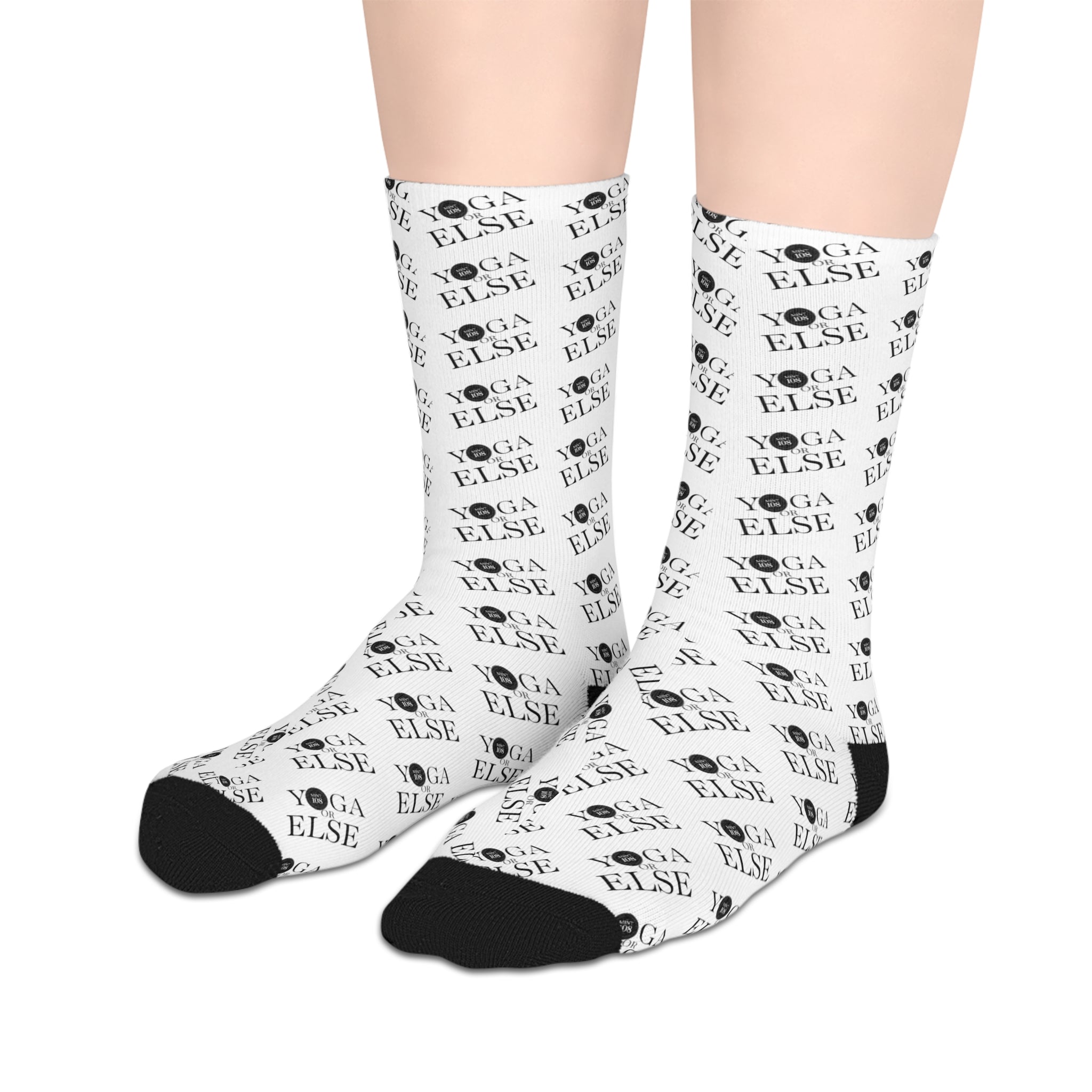 Stylish Mid-length Socks with Motivational Text - Perfect for Everyday Wear