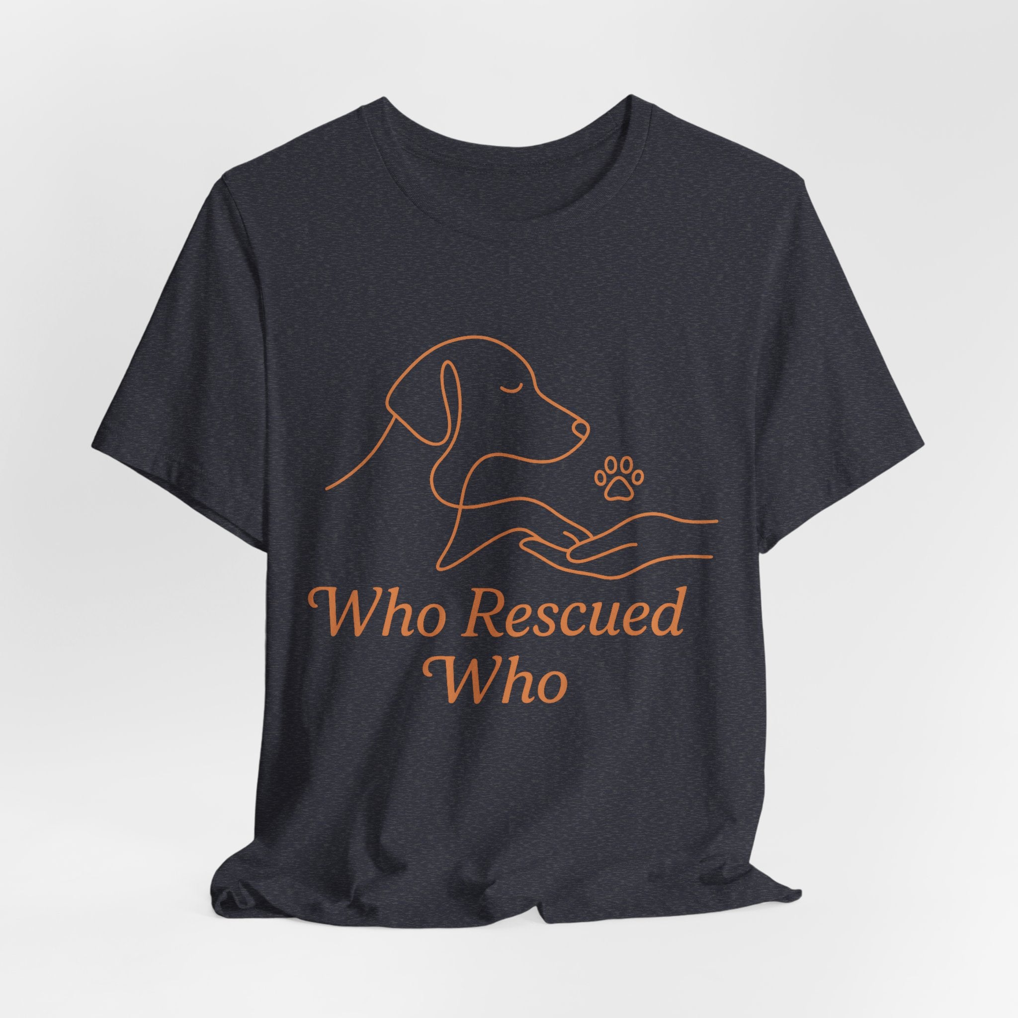 Who Rescued Who Dog T-Shirt