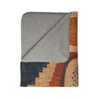 Desert Loom Sherpa Blanket - Sunwoven No. 01 Cozy Bohemian Throw, 50x60