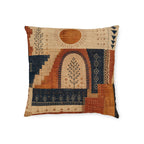 Desert Loom Throw Pillow - Sunwoven No. 01 Bohemian Accent Pillow, 18x18