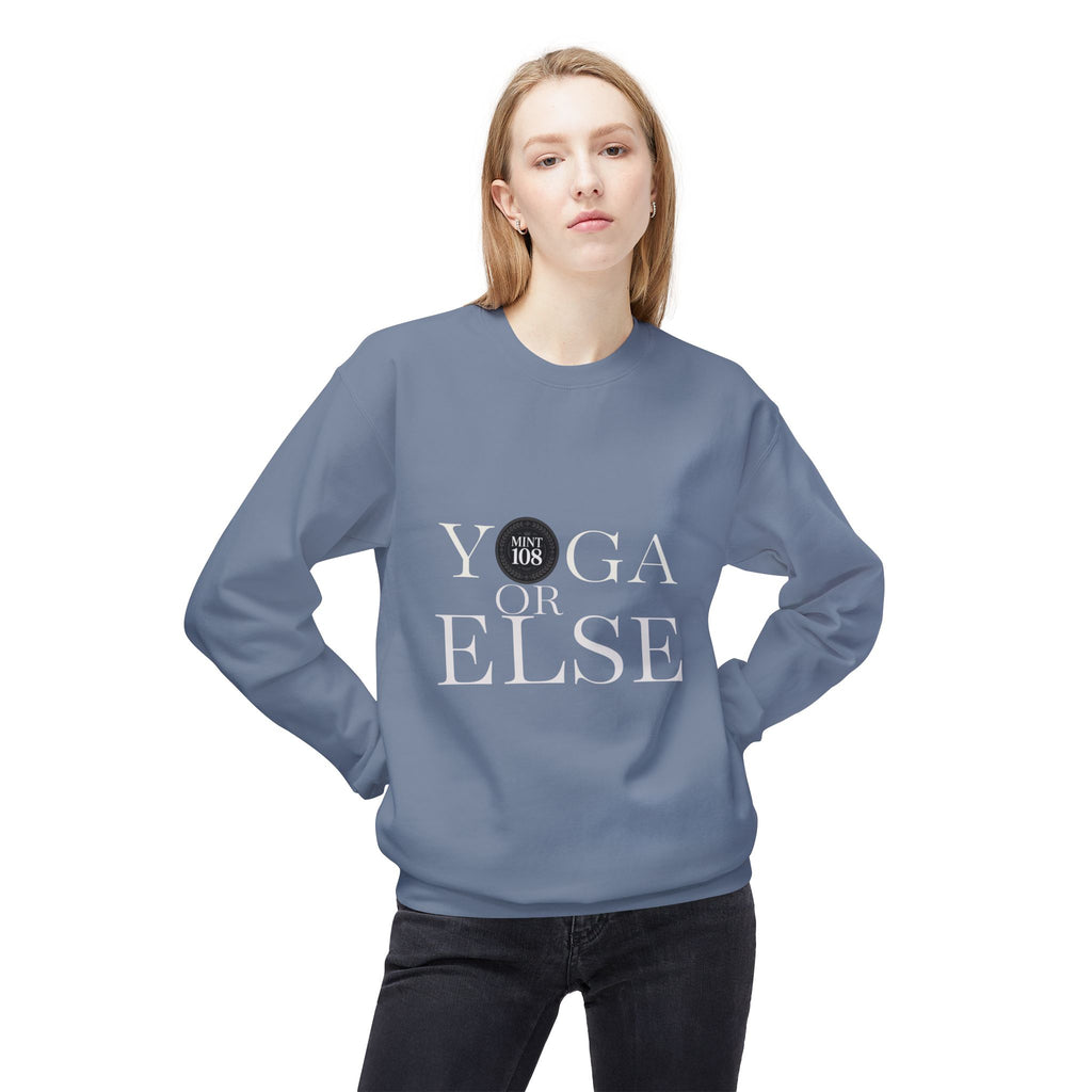 Yoga or Else Unisex Fleece Crewneck Sweatshirt