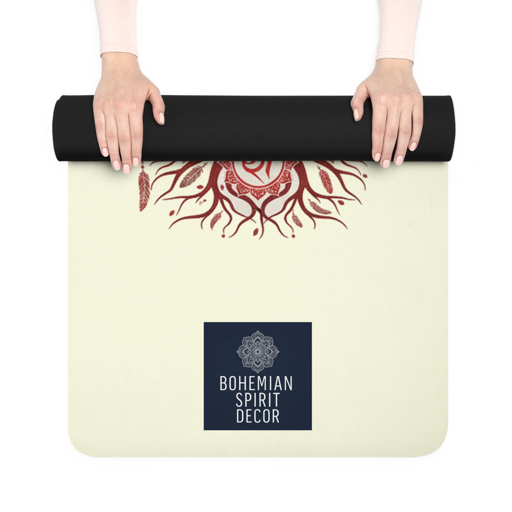 Bohemian Spirit Chakra Tree Rubber Yoga Mat — Non‑Slip Meditation & Vinyasa Mat