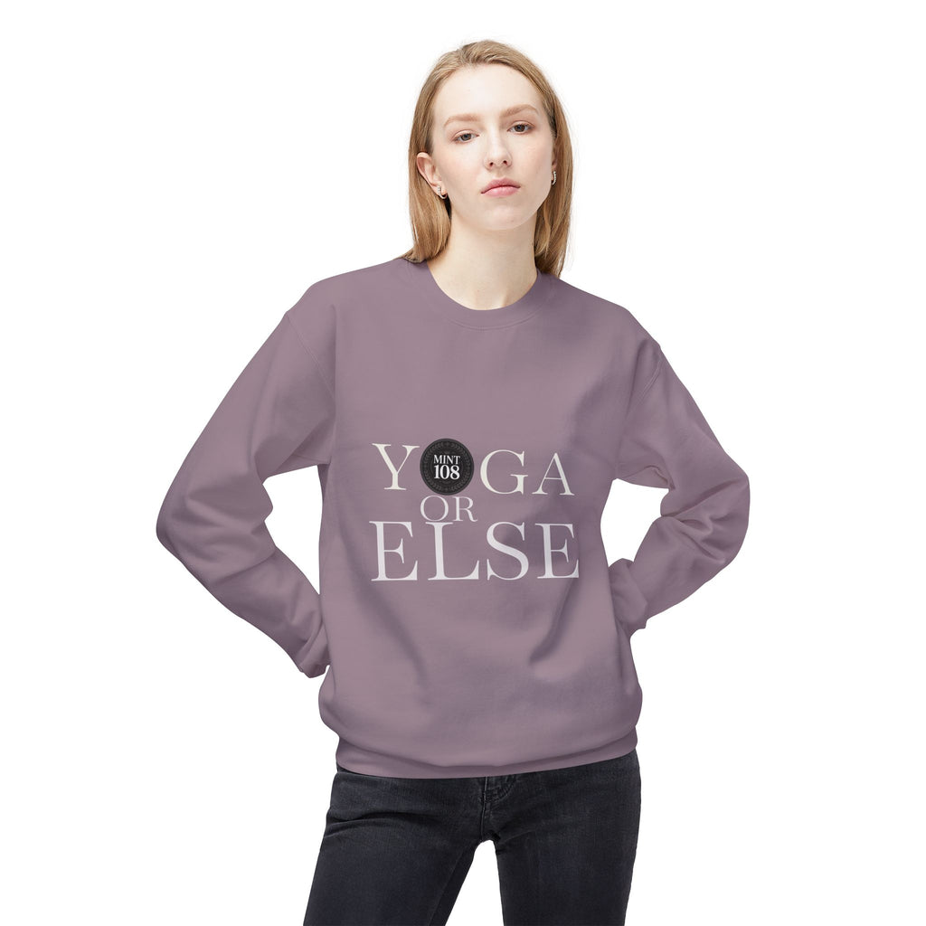 Yoga or Else Unisex Fleece Crewneck Sweatshirt