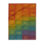 Fleece Blanket Elephant Ganesha Lotus Flower