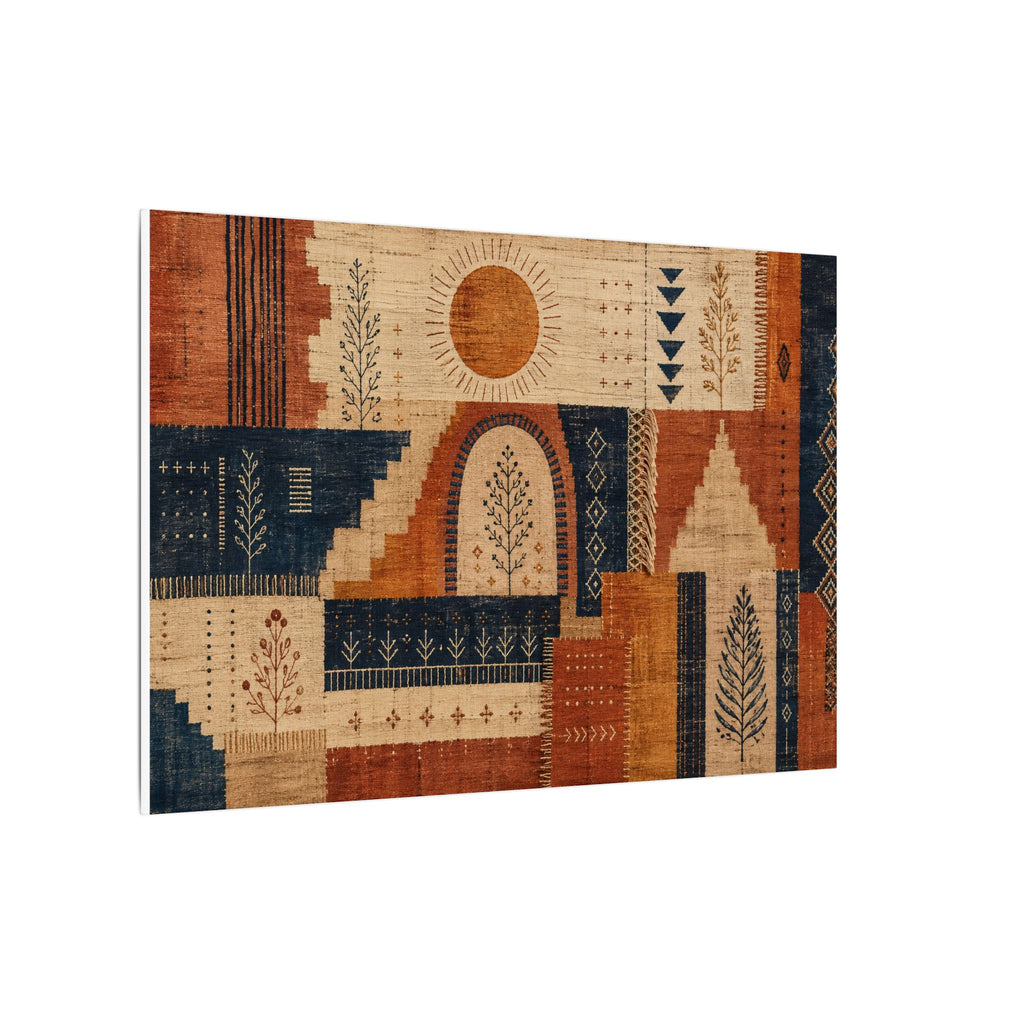 Desert Loom Canvas Wall Art - Sunwoven No. 01 Bohemian Statement Print, 36x24