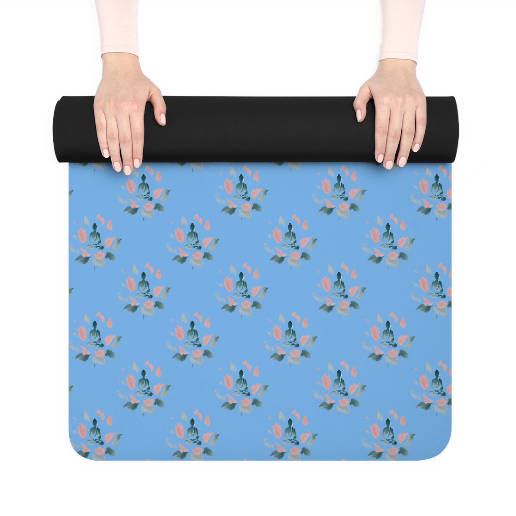 Yoga Else Rubber Yoga Mat - Tranquil Lotus Design for Zen Workouts