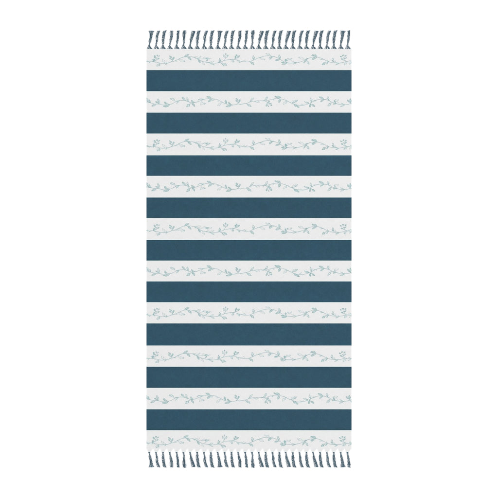 Boho Striped Beach Towel — Lightweight Turkish Fringe Cotton