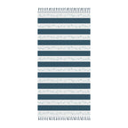 Boho Striped Beach Towel — Lightweight Turkish Fringe Cotton
