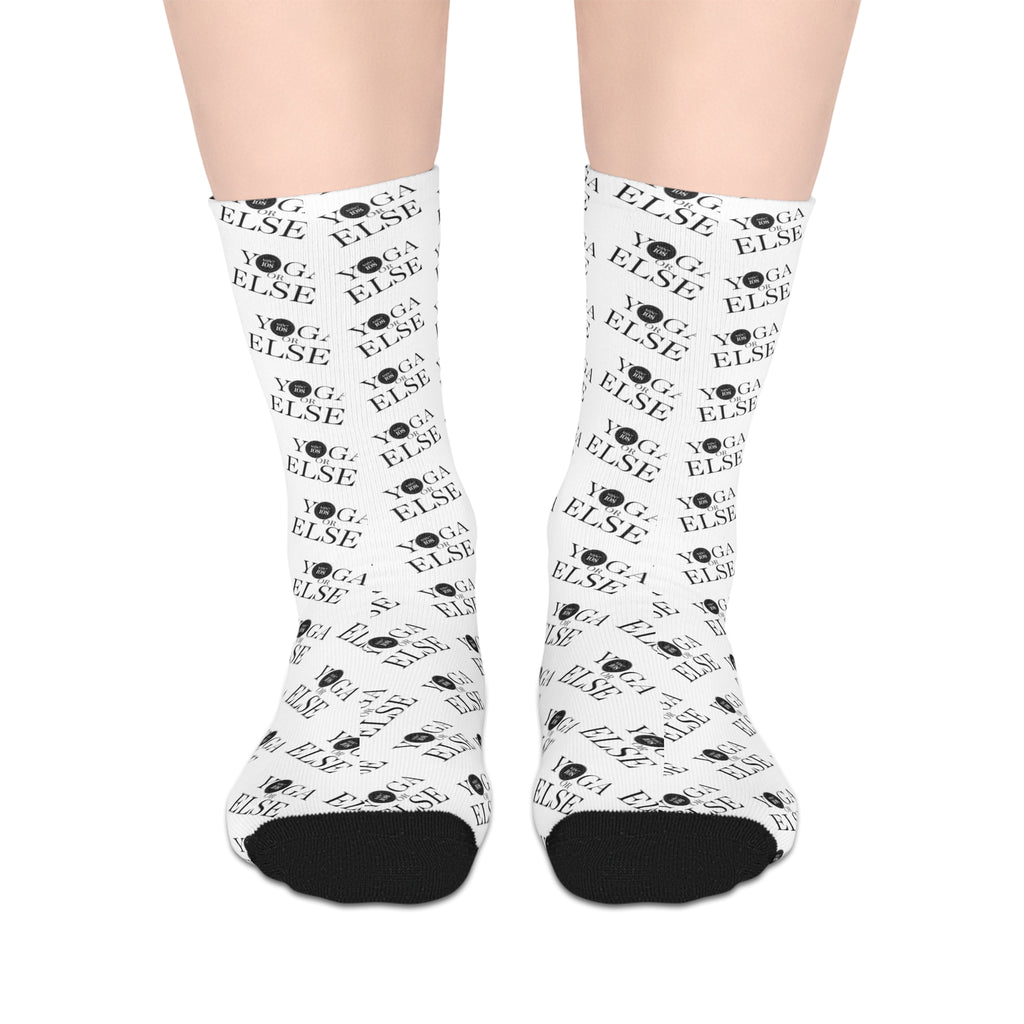 Stylish Mid-length Socks with Motivational Text - Perfect for Everyday Wear