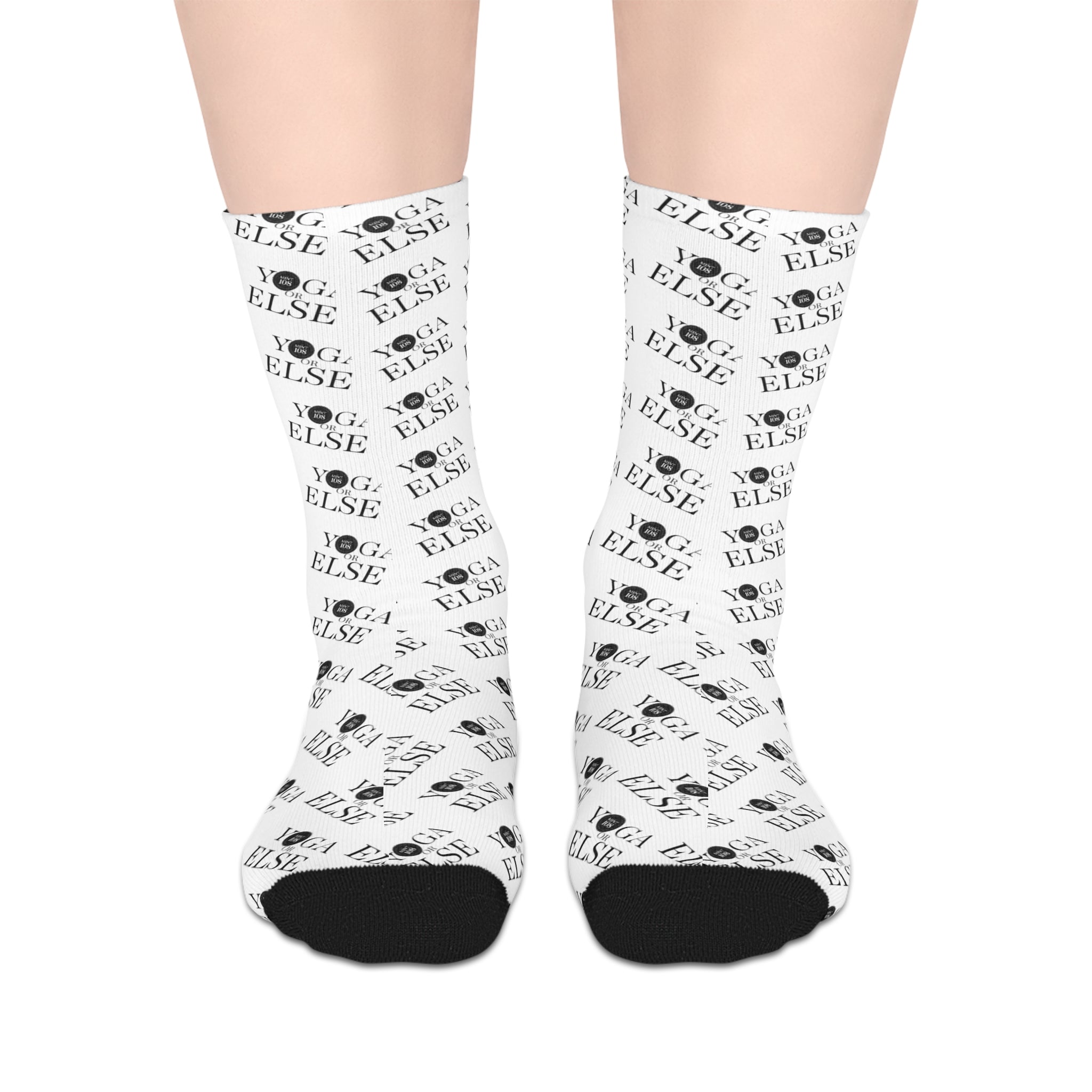 Stylish Mid-length Socks with Motivational Text - Perfect for Everyday Wear