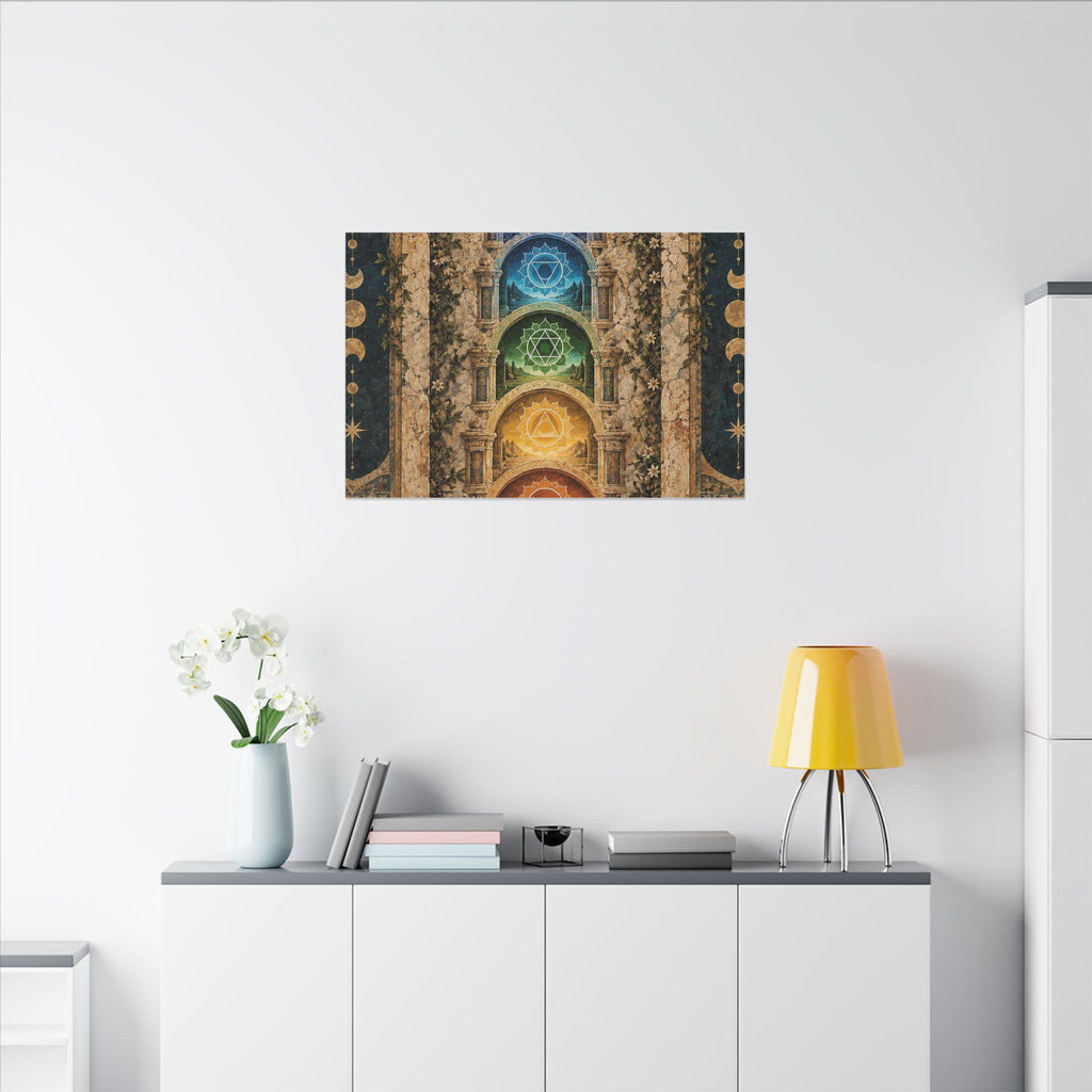 The Seven Gates Wall Art — 24x36 Chakra Archway Vertical Print