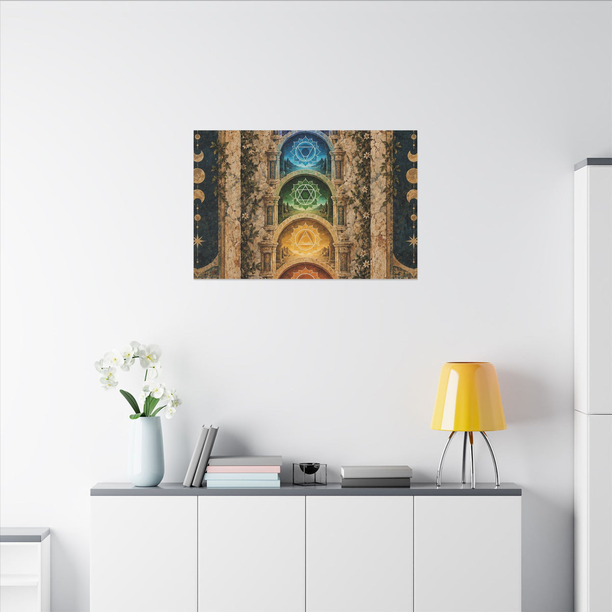 The Seven Gates Wall Art — 24x36 Chakra Archway Vertical Print