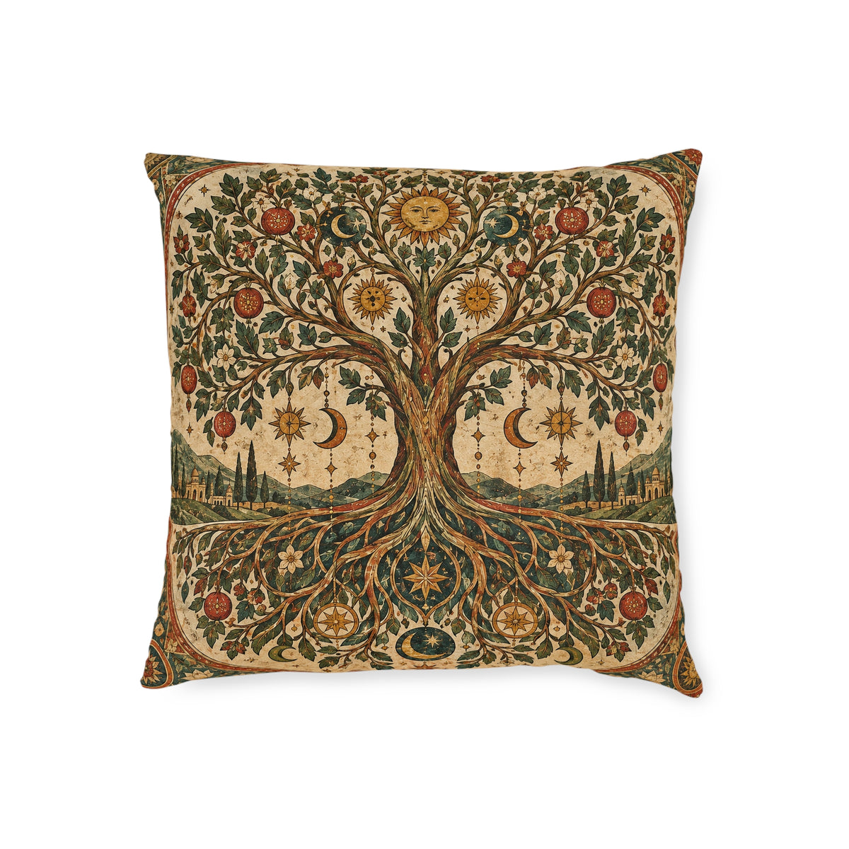Nightbloom Nouveau Throw Pillow