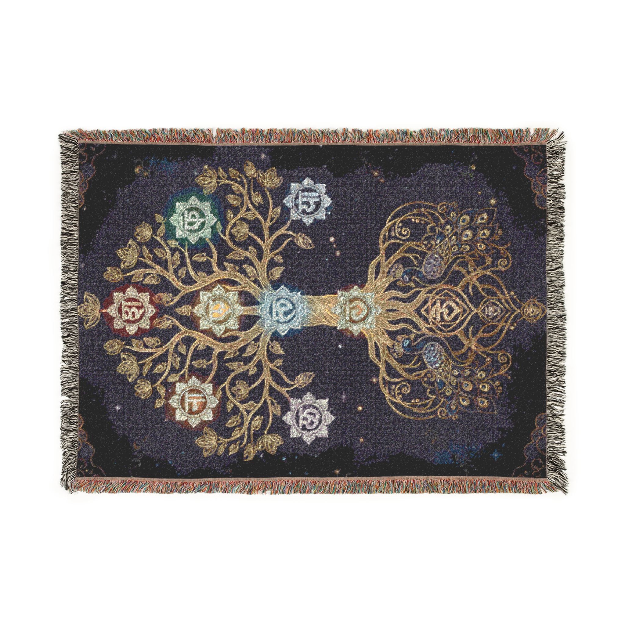 Mystic Tree of Life Woven Blanket