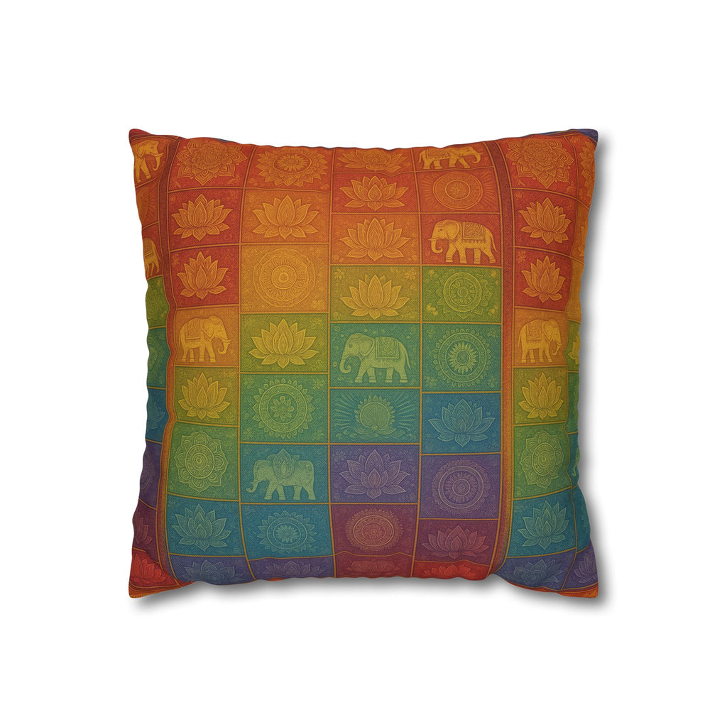 Bohemian Spirit Rainbow Elephant Pillowcase