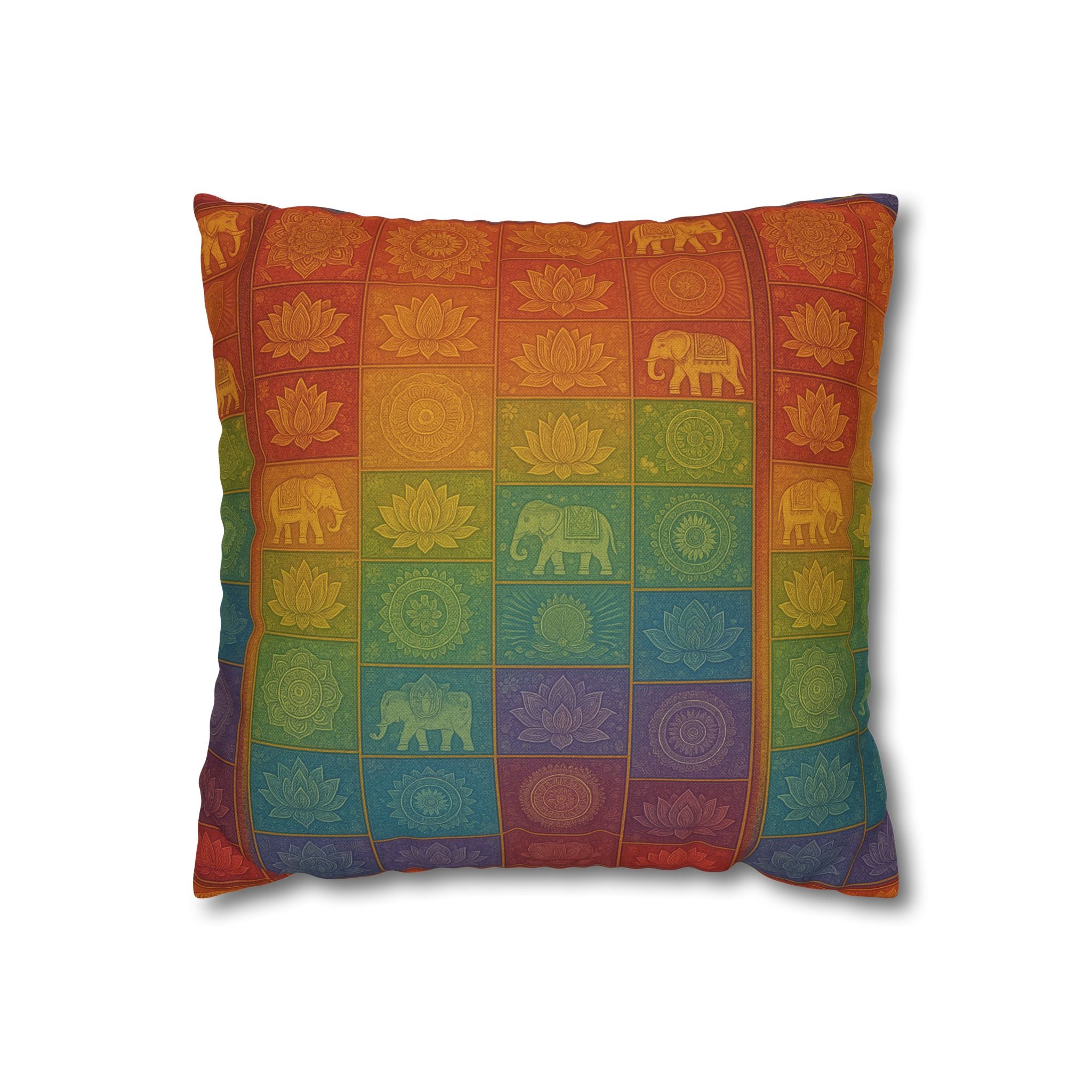 Bohemian Spirit Rainbow Elephant Pillowcase