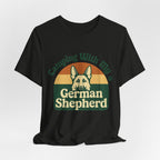 Camping German Shepherd
