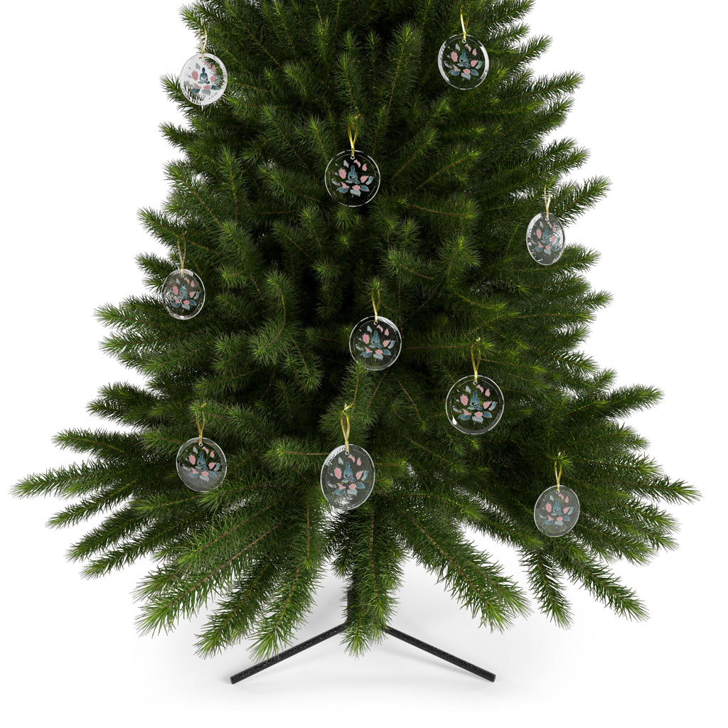 Glass Ornaments Meditation Silhouette