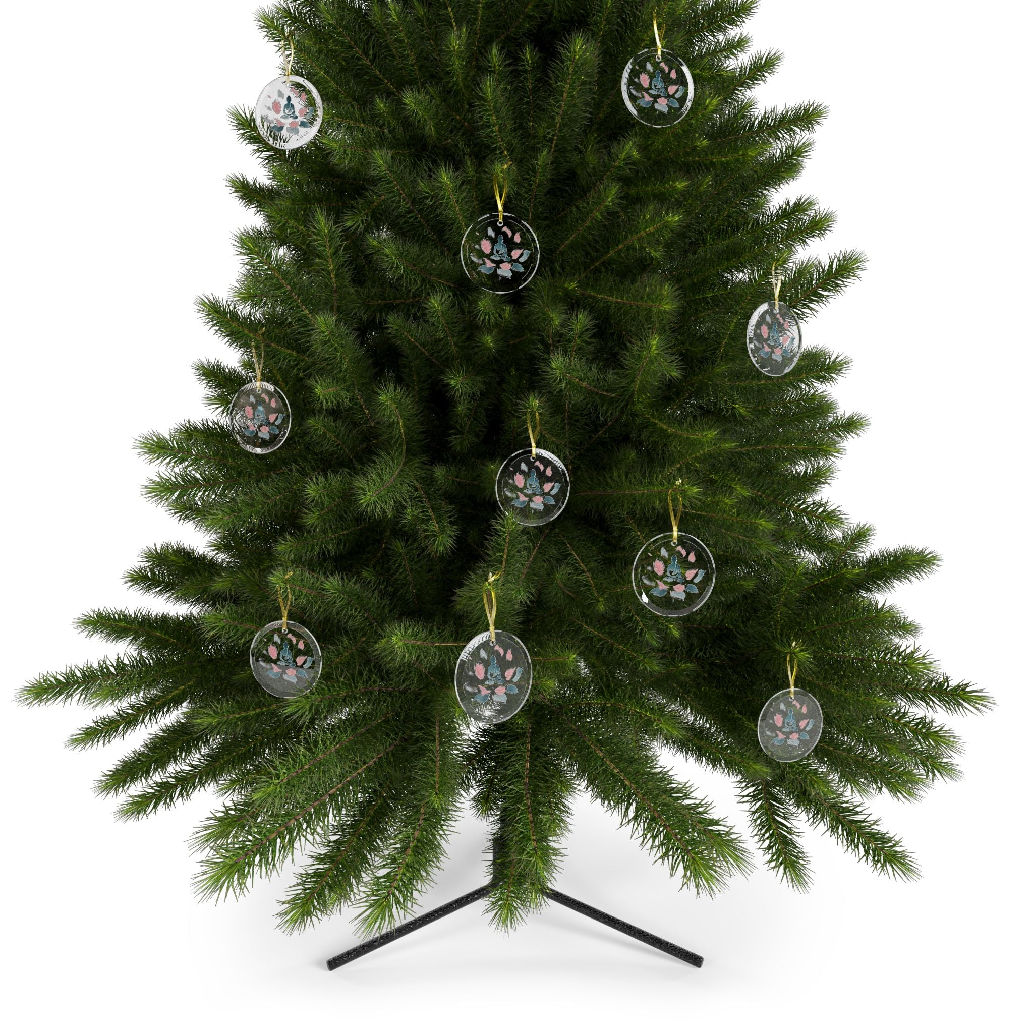 Glass Ornaments Meditation Silhouette