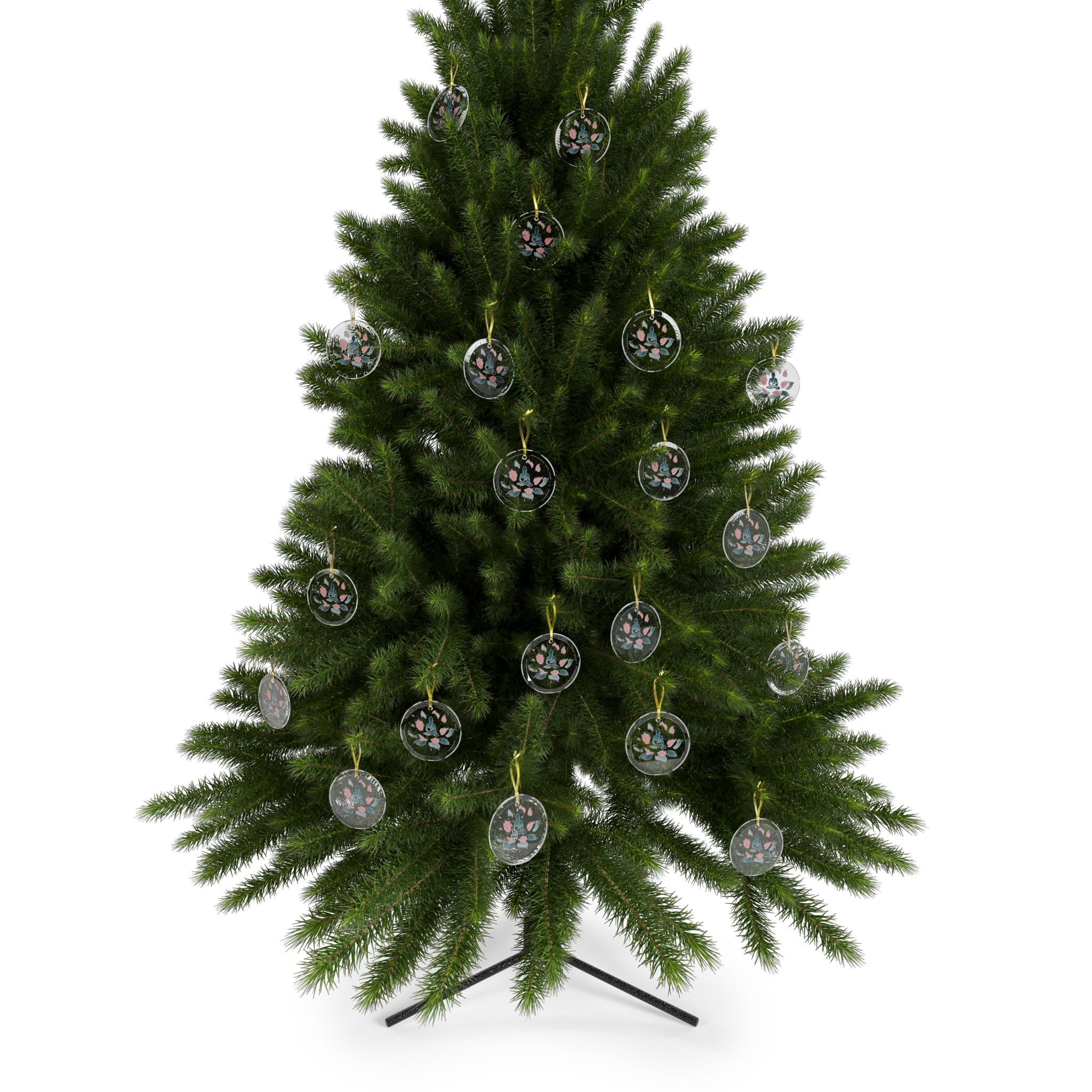 Glass Ornaments Meditation Silhouette