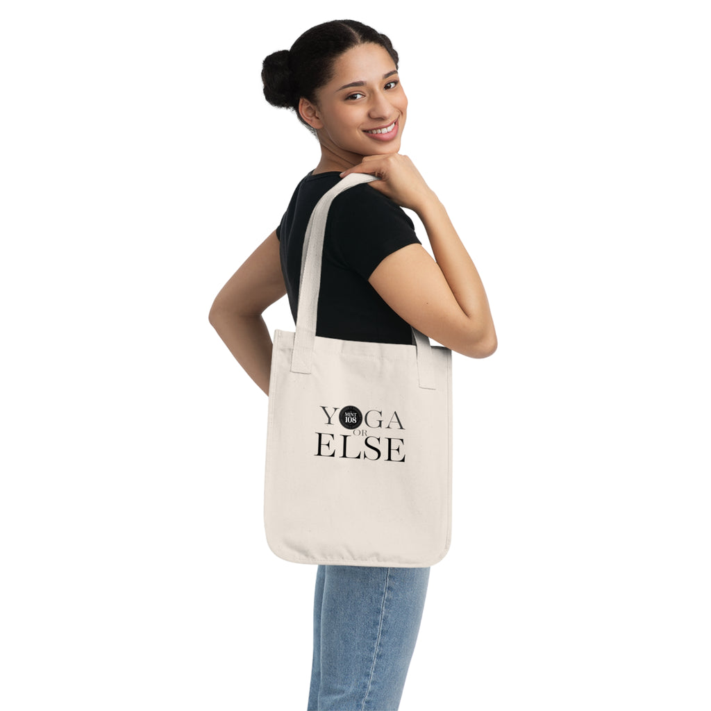 Yoga or Else Organic Canvas Tote Bag