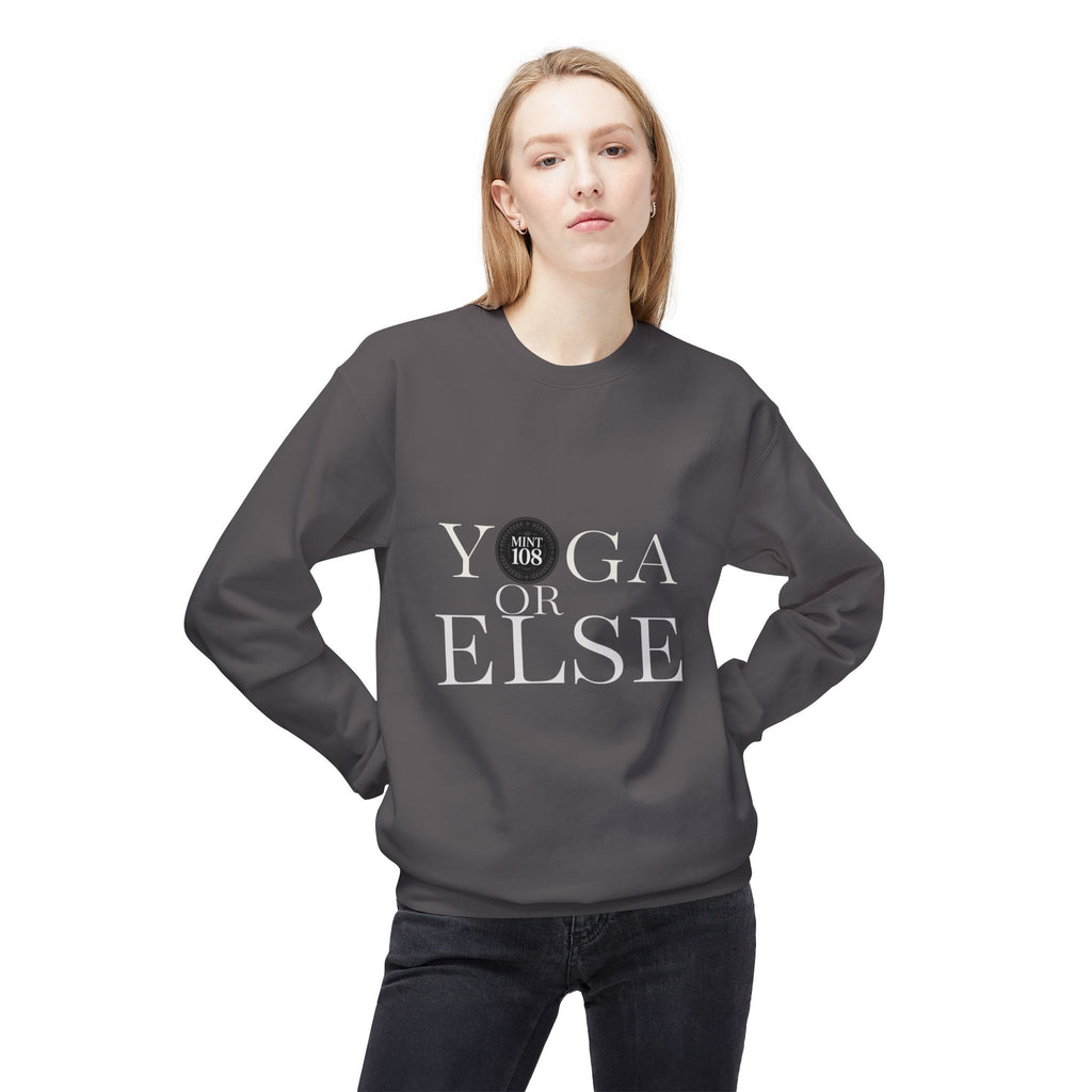 Yoga or Else Unisex Fleece Crewneck Sweatshirt